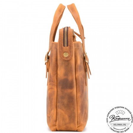  Кожаная деловая сумка "Франклин" (рыжий крейзи)